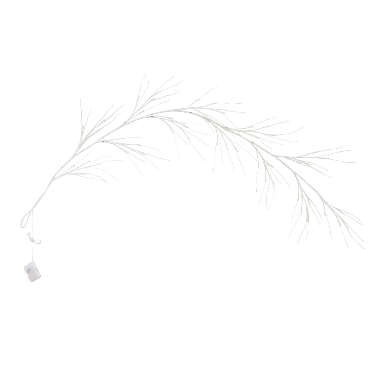 6ft. Artificial White Birch Warm White LED Pre-Lit Garland